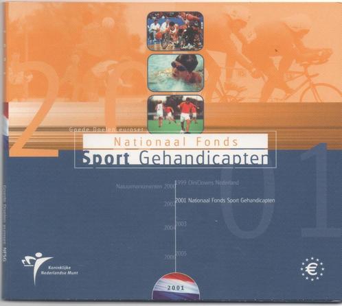 Goede doelen jaarset 2001 Nederland Sport Gehandicapten, Postzegels en Munten, Munten | Europa | Euromunten, Setje, Overige waardes