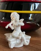 Porseleinen engeltje met viooltje, Antiek en Kunst, Antiek | Porselein, Ophalen of Verzenden