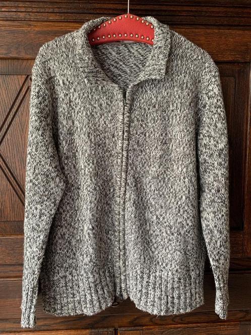 Grijs gemeleerd vest ritssluiting; CANDA; L 44 / 46, Kleding | Dames, Grote Maten, Zo goed als nieuw, Trui of Vest, Grijs, Ophalen of Verzenden