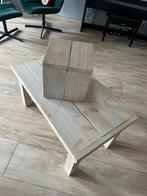 Steigerhouten bureau en krukje, Huis en Inrichting, Bureaus, Ophalen, Gebruikt, Bureau