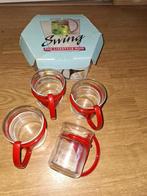 Retro Theeglazen met Houder - Nieuw in Doos, Ophalen of Verzenden, Nieuw