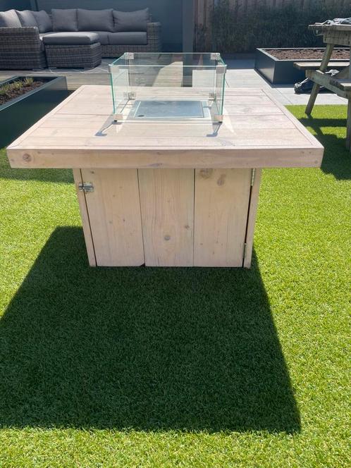Vuurtafel van steigerhout, Tuin en Terras, Vuurtafels, Zo goed als nieuw, Ophalen