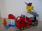 * Duplo: Brandweertruck met huisje, vuur en brandweerman *, Duplo, Gebruikt, Ophalen of Verzenden