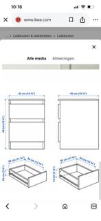Ladekast met twee lades ikea, Huis en Inrichting, Kasten | Ladekasten, Ophalen, Zo goed als nieuw, 3 of 4 laden, Minder dan 100 cm