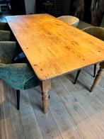 Brocante grenen eettafel, Huis en Inrichting, Tafels | Eettafels, 200 cm of meer, Zo goed als nieuw, Rechthoekig, 50 tot 100 cm
