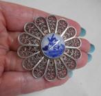 Zilveren grote antieke broche nr.074