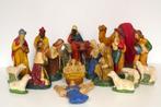 Oude gipsen kerstgroep retro jaren 50 / Kerststal optioneel, Ophalen of Verzenden, Gebruikt