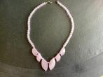 Rozenkwarts ketting, Sieraden, Tassen en Uiterlijk, Kettingen, Ophalen of Verzenden, Zo goed als nieuw, Roze, Steen of Mineraal