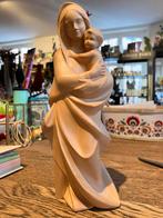Houten beeld Maria met kind - 24 cm, Antiek en Kunst, Ophalen of Verzenden