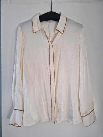 Sissy-Boy Creme Blouse Satijnlook Maat M beschikbaar voor biedingen
