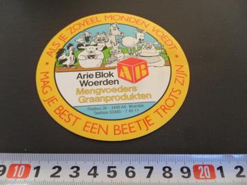 sticker Woerden Arie Blok Mengvoeders Graanprodukten  beschikbaar voor biedingen