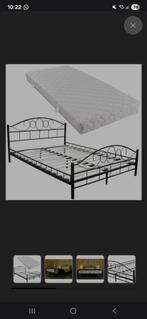 Metalen 2 persoons bed, Ophalen, Overige typen, Tweepersoons, Zo goed als nieuw