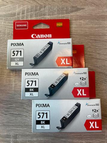 Canon inkt cartridges 2 x BK,  1 x GY beschikbaar voor biedingen