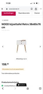 Retro Bijzettafel Limited Edition - WOOOD, Huis en Inrichting, Ophalen, Kingloop, Nieuw, Kingloop