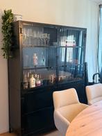 Vitrinekast Marcia | industrieel zwart | Giga meubel, Ophalen, 100 tot 150 cm, Zo goed als nieuw, 150 tot 200 cm