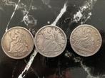 3 liberty dollars zilver 1871 1872 1873, Postzegels en Munten, Munten | Amerika, Zilver, Ophalen of Verzenden