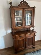 Antieke buffetkast met glas, Antiek en Kunst, Antiek | Meubels | Kasten, Ophalen of Verzenden