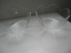 2 Nw excl gegolfde desgin tulpen schalen glas samen €15.00., Huis en Inrichting, Ophalen of Verzenden, Nieuw, Rond, Glas