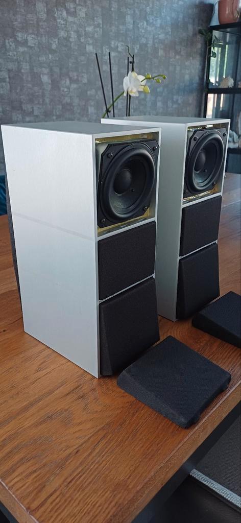 Bang en olufsen beovox cx100 passieve luidsprekers (rvs), Audio, Tv en Foto, Luidsprekers, Zo goed als nieuw, Front, Rear of Stereo speakers