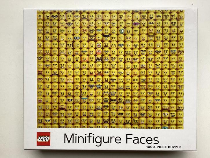 Lego Minifigure Faces puzzel 1000 stukjes, compleet en zgan, Hobby en Vrije tijd, Denksport en Puzzels, Zo goed als nieuw, Legpuzzel