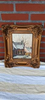 SCHILDERIJ VAN  A van den WAARDENBURG  IN  MOOIE LIJST 38 CM, Antiek en Kunst, Kunst | Schilderijen | Klassiek, Ophalen of Verzenden