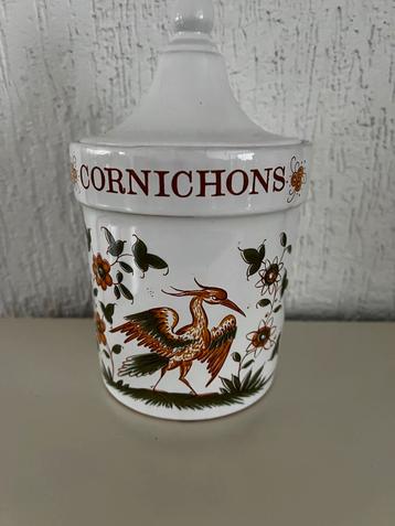Vintage /Cornichons/ augurken Pot met Deksel beschikbaar voor biedingen
