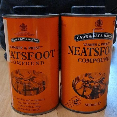 2 blikken neatsfoot leerolie, Carr & Day & Martin, Dieren en Toebehoren, Paarden en Pony's | Verzorgingsproducten, Nieuw, Ophalen of Verzenden