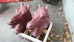 Paardenhoofden Gevelornamenten - Set van 2, Ophalen of Verzenden, Gebruikt