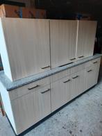 Keukenblok incl bovenkasten, Huis en Inrichting, Keuken | Complete keukens, Ophalen, Gebruikt, Wit, Enkelwandige keuken