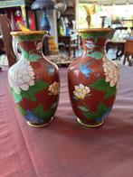 Set van 2 echte cloisonné emaille vaasjes, Ophalen of Verzenden