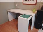 Ikea Malm Bureau - Wit (151x65 cm + uitschuifdeel), Ophalen, Gebruikt, Bureau
