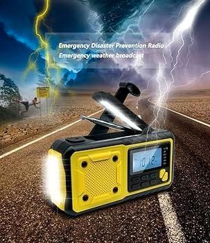 Draagbare alarm radio op zonne energie. Nieuw in verpakking  beschikbaar voor biedingen