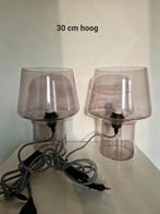 Riverdale Swindon tafellampen Rookglas 2 stuks, Huis en Inrichting, Lampen | Tafellampen, Ophalen of Verzenden, Zo goed als nieuw