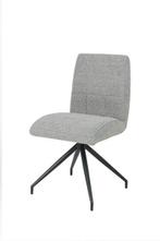 Grijze bouclé stoffen eetkamerstoel, model Guus, Ophalen, Nieuw, Metaal, Vijf, Zes of meer stoelen