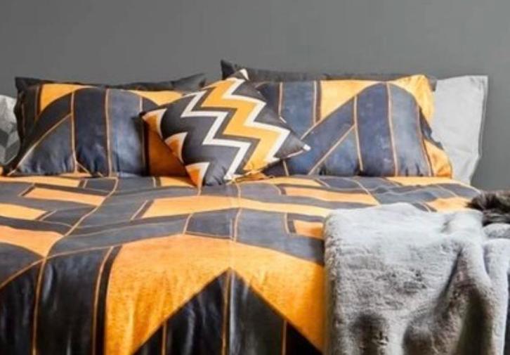 NIEUW! DEKBEDOVERTREK KATOEN/SATIJN LITS JUMEAUX, Huis en Inrichting, Slaapkamer | Beddengoed, Nieuw, Dekbedovertrek, Tweepersoons