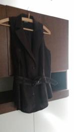 Mooi donkerbruine blouse met ceintuur van Promiss. Maat 42., Promiss, Bruin, Maat 42/44 (L), Ophalen of Verzenden