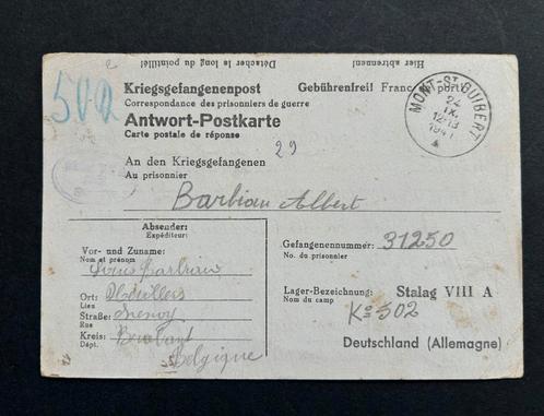 WWII Krijgsgevangenbrief, Stalag VIII-A, Postzegels en Munten, Aandelen en Waardepapieren, Aandeel, 1970 tot heden, Ophalen of Verzenden