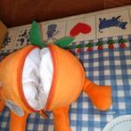 Halloween pompoen knuffel met rits 25 cm groot, Ophalen of Verzenden