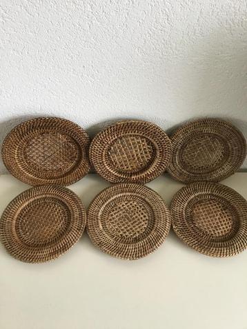 Birma riet 6 kleine onderborden, borden 19 cm beschikbaar voor biedingen