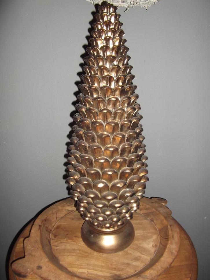 *Grote gouden dennenappel *Clayre&eef meer Kerst enz., Huis en Inrichting, Woonaccessoires | Overige, Zo goed als nieuw, Ophalen of Verzenden