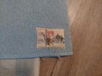 Zachte blauwe deken met label, Ophalen of Verzenden, Gebruikt