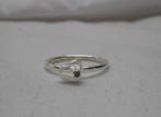 Zilveren stapelring met hartje maat 16.75 nr.421, Verzenden, Dame, Zilver, Zilver