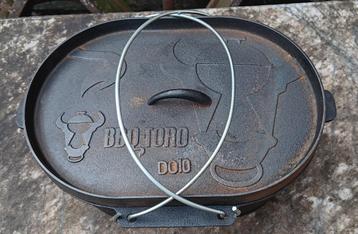 BBQ Outdoor ovale gietijzeren grill, stoofpan 9 liter (G316) beschikbaar voor biedingen