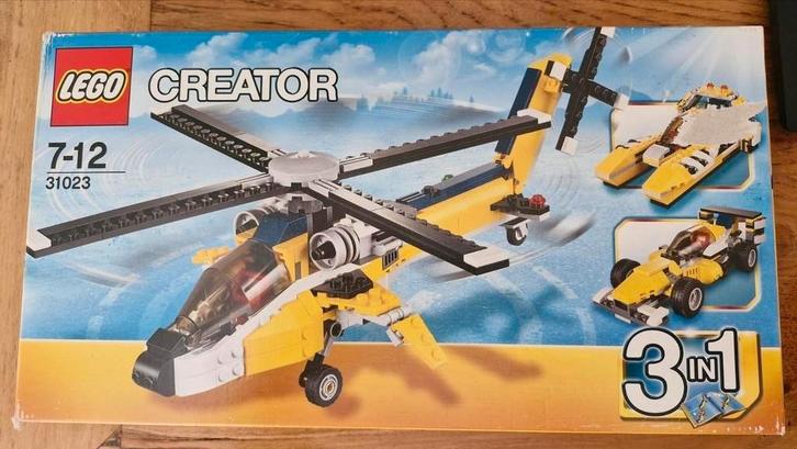 Lego Creator 31023 3-in-1 Helikopter, Vliegtuig, Speedboot, Kinderen en Baby's, Speelgoed | Duplo en Lego, Zo goed als nieuw, Lego