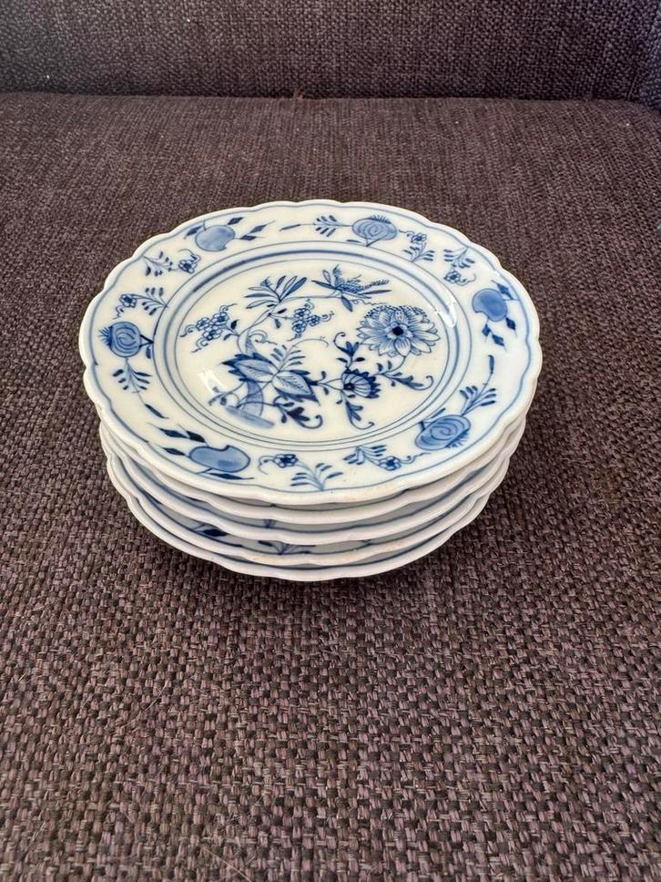 5 bordjes van Schoenau Huttensteinach - Zwiebelmuster, Antiek en Kunst, Antiek | Servies los, Ophalen of Verzenden