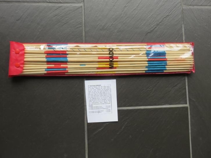 Reuzen mikado, houten spel van 50cm lange stokken, Hobby en Vrije tijd, Gezelschapsspellen | Overige, Gebruikt, Ophalen of Verzenden