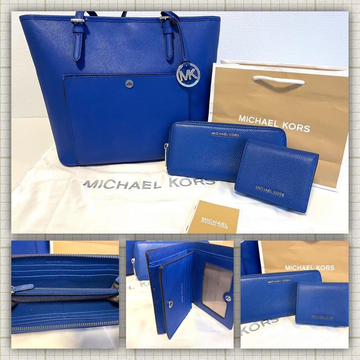 🌼Michael Kors shopper/tas, leer, 2x portemonnee, Sieraden, Tassen en Uiterlijk, Tassen | Damestassen, Zo goed als nieuw, Shopper
