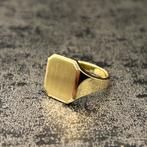 14k gouden ring zegelring nieuw massief, Ophalen of Verzenden