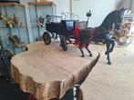 beeld houten rijtuig met paard, Ophalen of Verzenden, Zo goed als nieuw, Dier