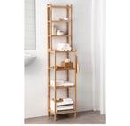 2 x Ragrund stellingkast badkamer bamboe, Ophalen, (Half)hoge kast, Minder dan 50 cm, Zo goed als nieuw